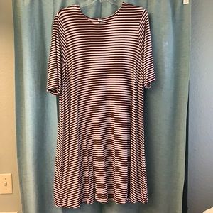 Cranberry Striped Dress